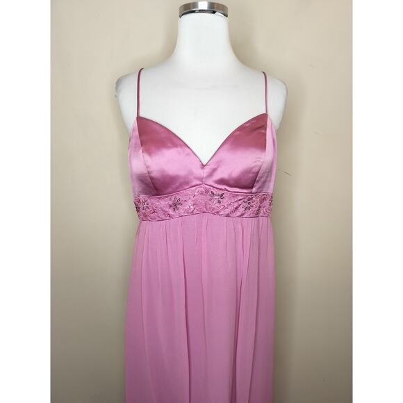 OC OC Silk Beaded Maxi Dress Princess Y2K Fairy Whimsy Prom - Picture 2 of 13